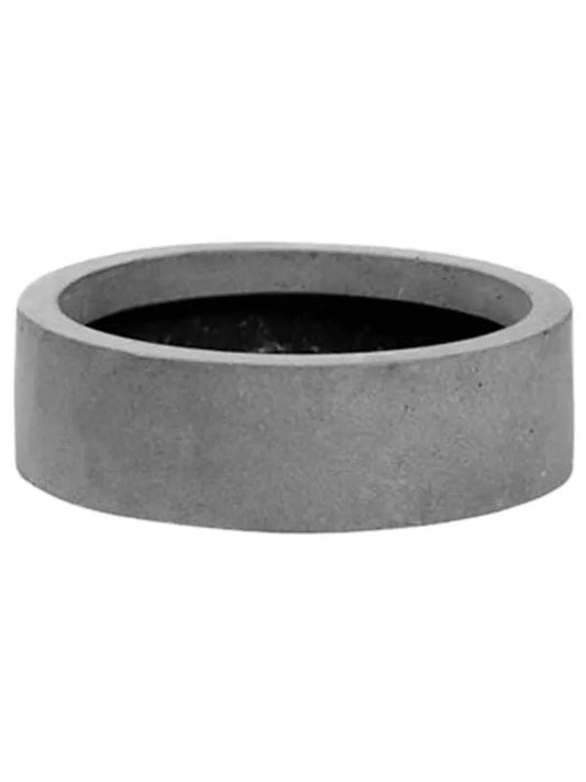 Fiberstone Plant Pot 9cm Height 28cm Dia Max low XS grey