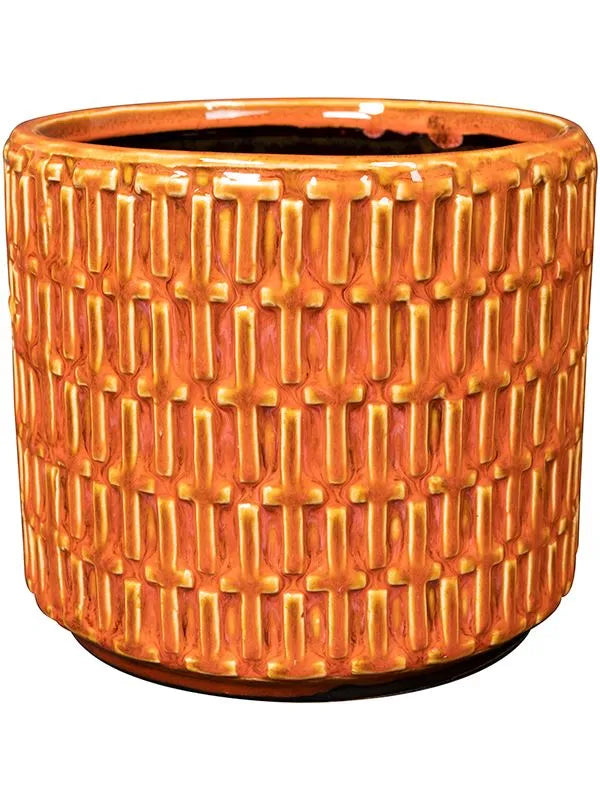 Floor Plant Pot 12cm Height 12cm Dia Pot Orange
