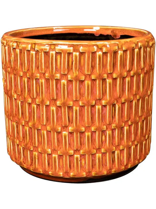 Floor Plant Pot 9cm Height 8cm Dia Pot Orange