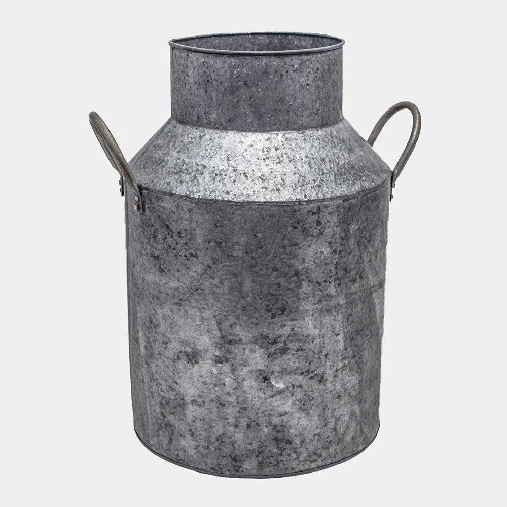 Galvanised Milk Churn 42cm Height