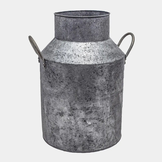 Galvanised Milk Churn 42cm Height