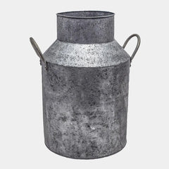 Galvanised Milk Churn 42cm Height