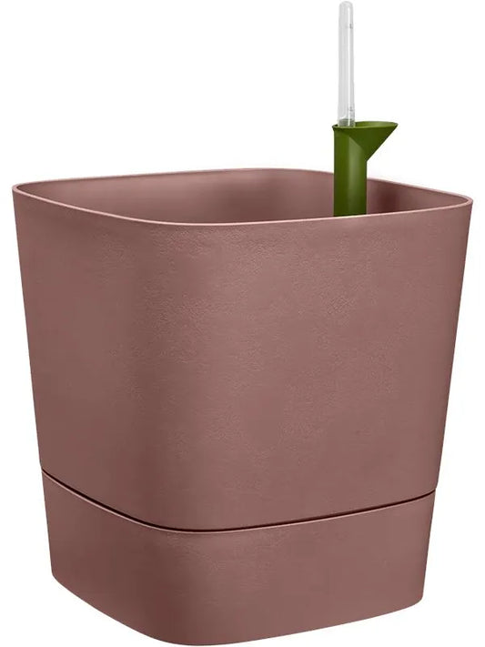 Greensense Aqua Care Plant Pot 39cm Height 36cm Dia Square Clay Brown