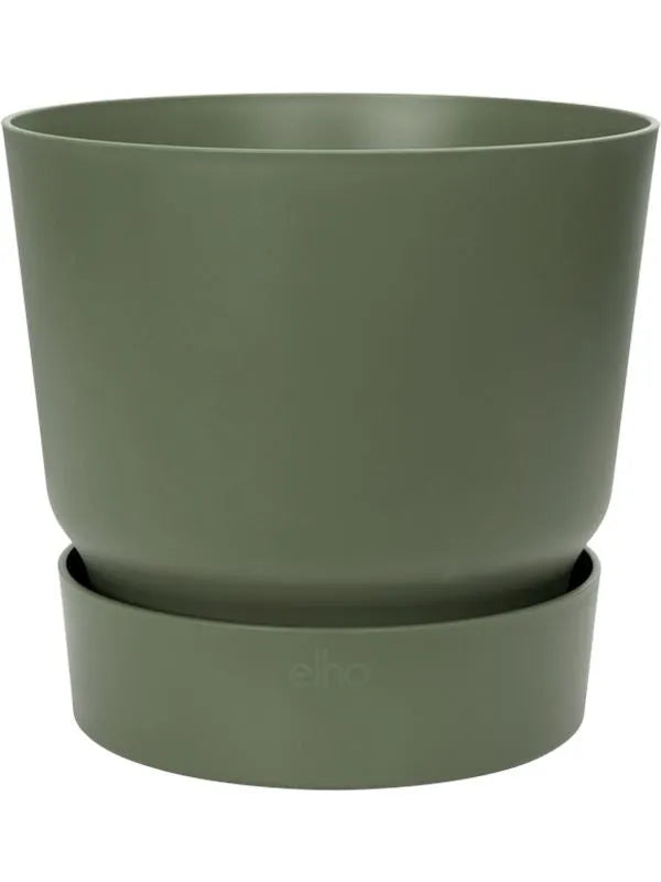 Greenville Plant Pot 50cm Height 44cm Dia Round Leaf Green