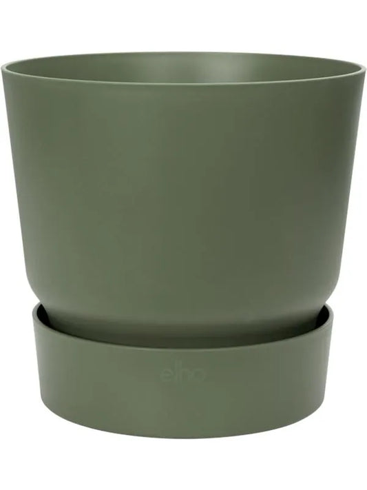 Greenville Plant Pot 50cm Height 44cm Dia Round Leaf Green