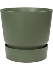 Greenville Plant Pot 50cm Height 44cm Dia Round Leaf Green