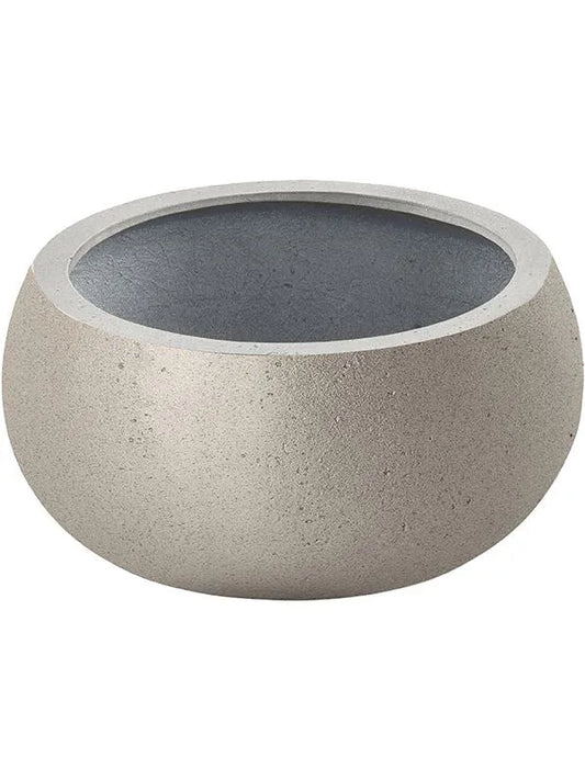 Grigio Plant Pot 25cm Height 43cm Dia Low Balloon Metallic Champagne