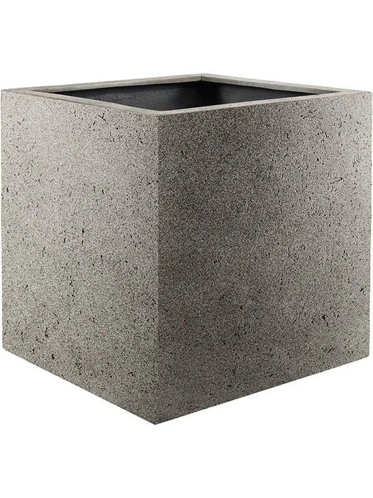 Grigio Plant Pot 60cm Height 50cm Dia Cube Natural Concrete