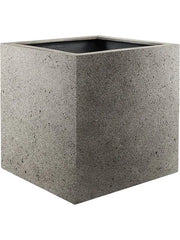 Grigio Plant Pot 60cm Height 50cm Dia Cube Natural Concrete
