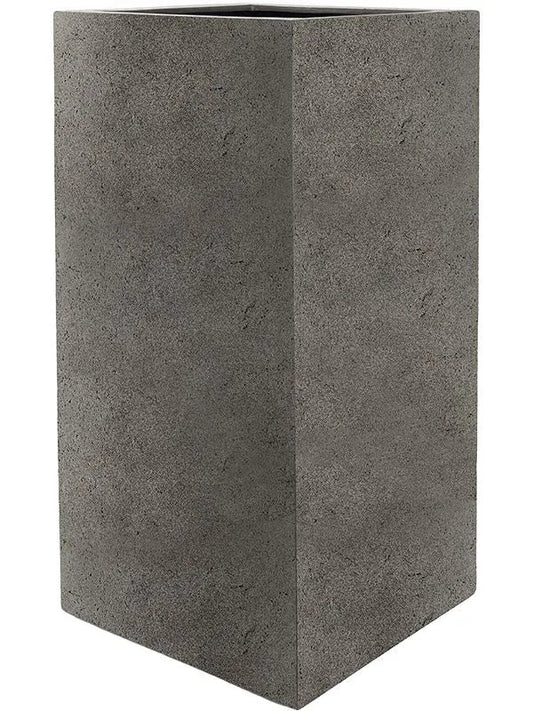 Grigio Plant Pot 80cm Height 24cm Dia High Cube Natural Concrete