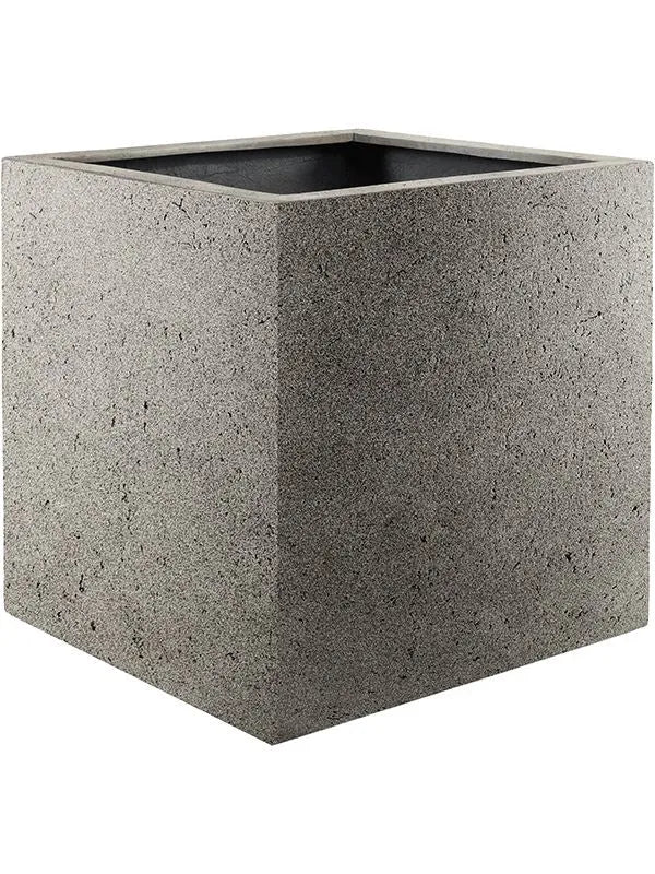 Grigio Plant Pot 80cm Height 64cm Dia Cube Natural Concrete