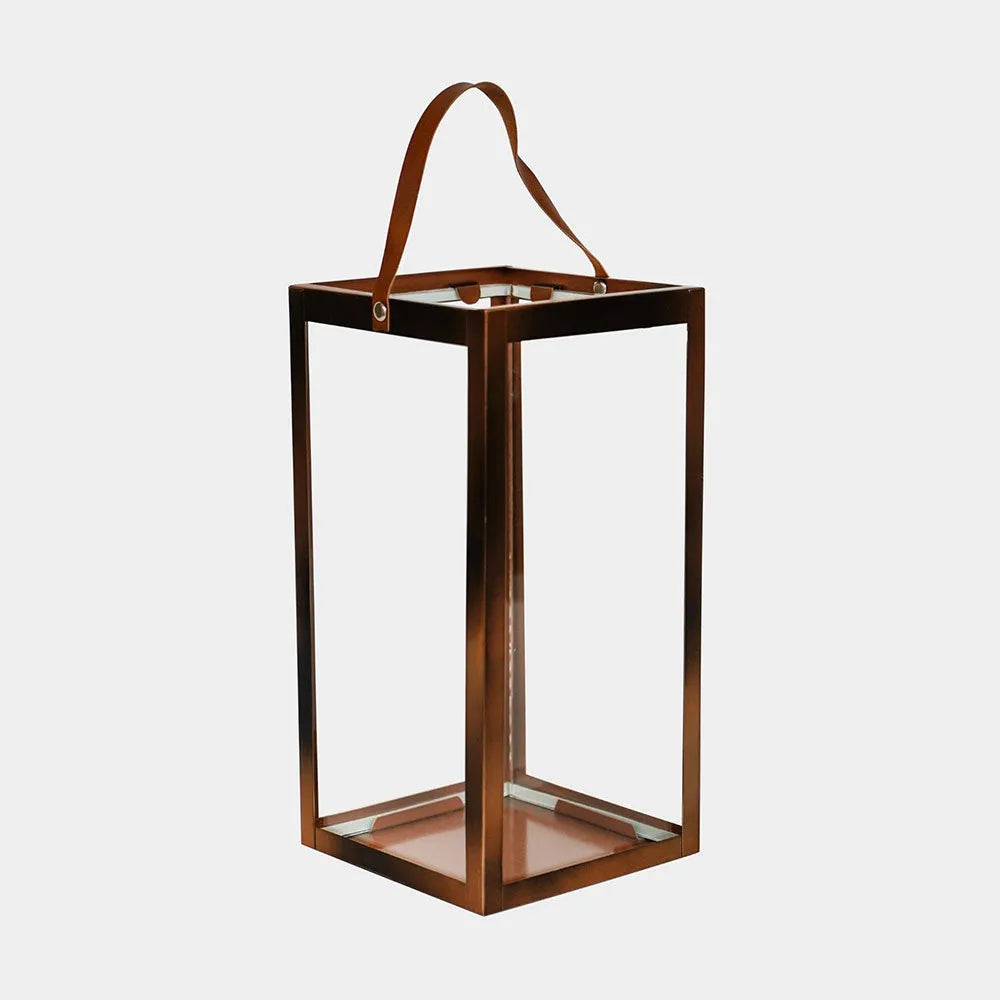 Hampton Tall Lantern in Copper 60cm Height 25cm Width