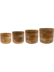 Helle Plant Pot 25cm Height cm Dia Pot Natural (set of 4)