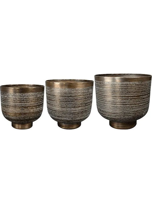Jara Plant Pot 27cm Height cm Dia Pot Mocha (set of 3)