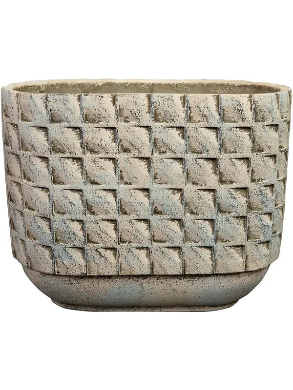 Jim Plant Pot 21cm Height 11cm Dia Planter White Earth