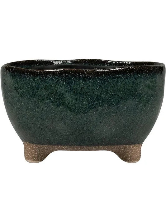 Kaat Plant Pot 12cm Height 18cm Dia Bowl Petrol