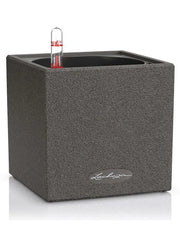 Lechuza Canto Stone 14 Plant Pot 14cm Height 12cm Dia All inclusive Set Graphite Black