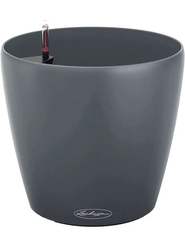 Lechuza Classico Color Eco 21 Plant Pot 20cm Height 18cm Dia All Inclusive Set Grey
