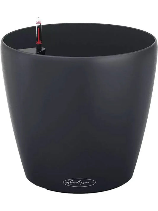 Lechuza Classico Color Eco 43 Plant Pot 40cm Height 36.5cm Dia All Inclusive Set Dark Grey