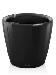 Lechuza Classico LS 28 Plant Pot 26cm Height 24cm Dia All Inclusive Set Black High Gloss