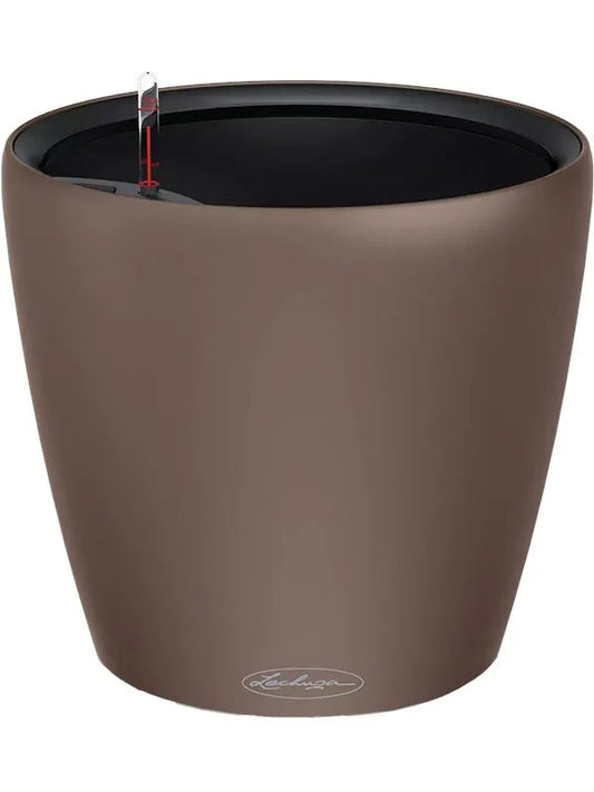 Lechuza Color Classico LS 28 Plant Pot 26cm Height 27cm Dia All Inclusive Set Nutmeg