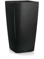 Lechuza Cubico Plant Pot 56cm Height 29cm Dia Black High Gloss