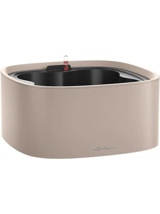 Lechuza Pila Color Stick Plant Pot 16.6cm Height 33cm Dia All Inclusive Set Sand Brown