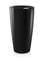 Lechuza Premium Rondo 32 Plant Pot 56cm Height 27.5cm Dia All Inclusive Set Black High Gloss
