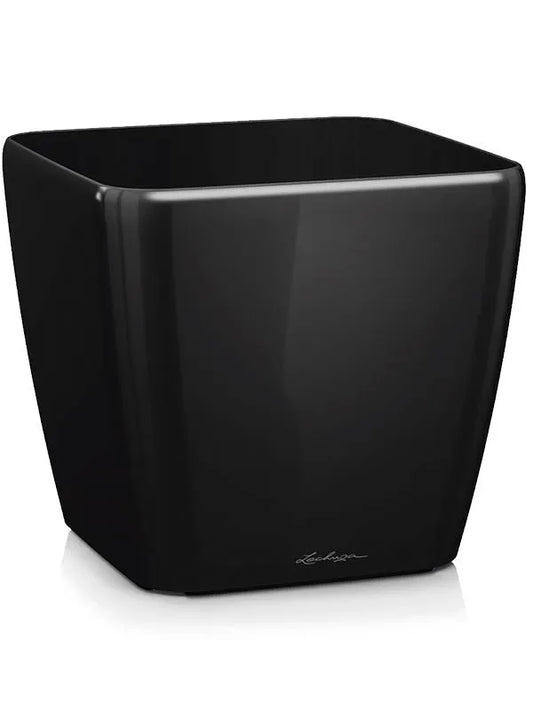 Lechuza Quadro Plant Pot 20cm Height 20cm Dia Black High Gloss