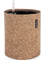 Lechuza Trendcover 23 Cork Plant Pot 26.5cm Height 20cm Dia All In One Dark Natural