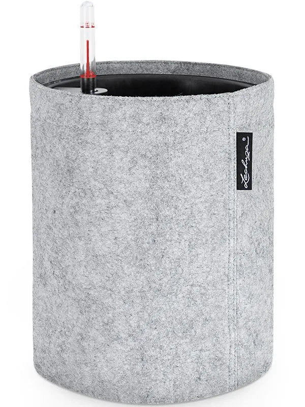 Lechuza Trendcover 23 Felt Plant Pot 33cm Height 27.9cm Dia All In One Light Grey