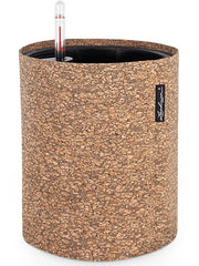 Lechuza Trendcover 32 Cork Plant Pot 33cm Height 27.9cm Dia All In One Dark Natural