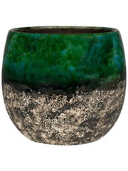 Lindy Plant Pot 13cm Height 11cm Dia Pot Green Black