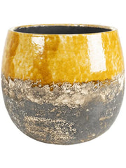 Lindy Plant Pot 16cm Height 14cm Dia Pot Ochre