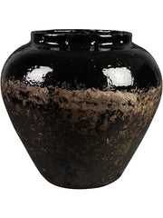 Lindy Plant Pot 38cm Height 21cm Dia Jar Black