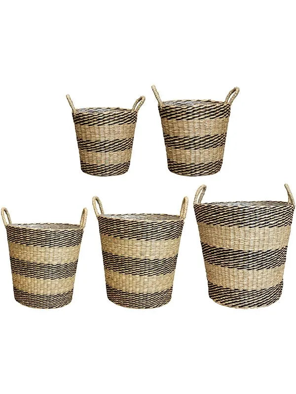 Lizzy Plant Pot 40cm Height cm Dia Pot Black (set of 5)
