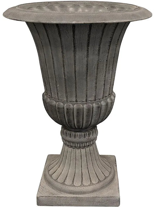Louvre Plant Pot 75cm Height 40cm Dia Urn Concrete Grey