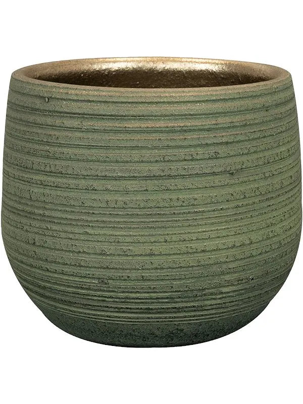 Lydia Plant Pot 13cm Height 14cm Dia Pot Shiny Green