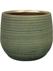 Lydia Plant Pot 13cm Height 14cm Dia Pot Shiny Green