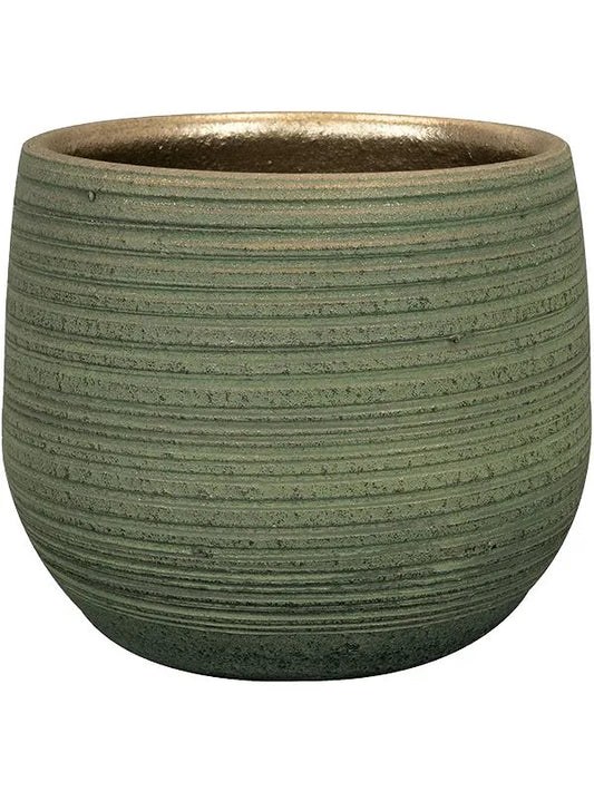 Lydia Plant Pot 16cm Height 15cm Dia Pot Shiny Green