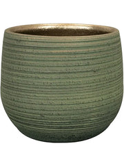 Lydia Plant Pot 16cm Height 15cm Dia Pot Shiny Green