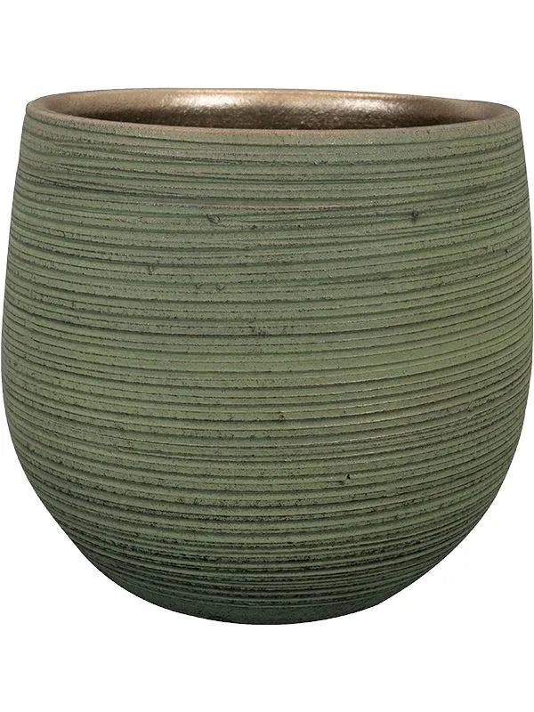 Lydia Plant Pot 28cm Height 27cm Dia Pot Shiny Green