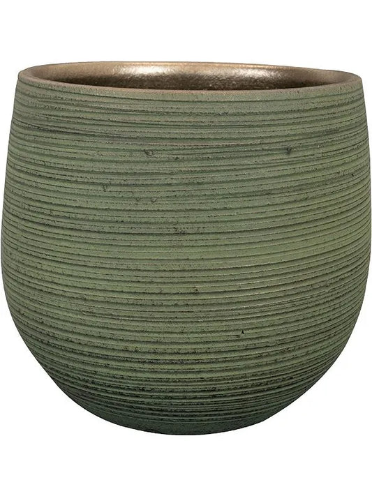 Lydia Plant Pot 28cm Height 27cm Dia Pot Shiny Green