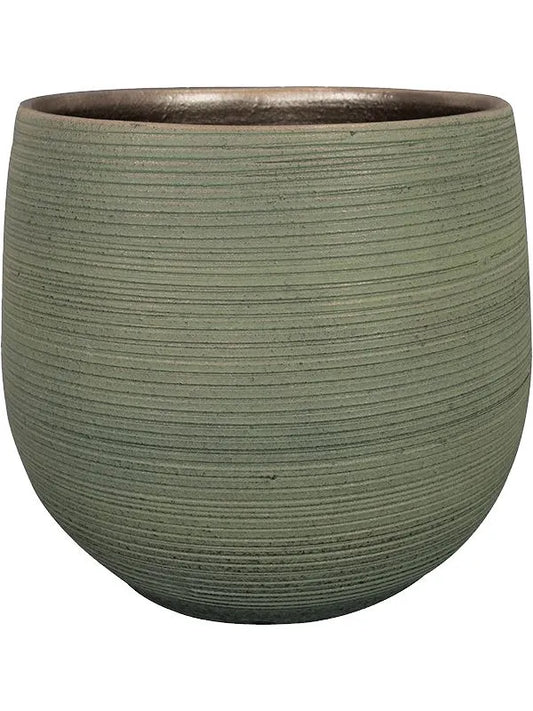 Lydia Plant Pot 32cm Height 32cm Dia Pot Shiny Green