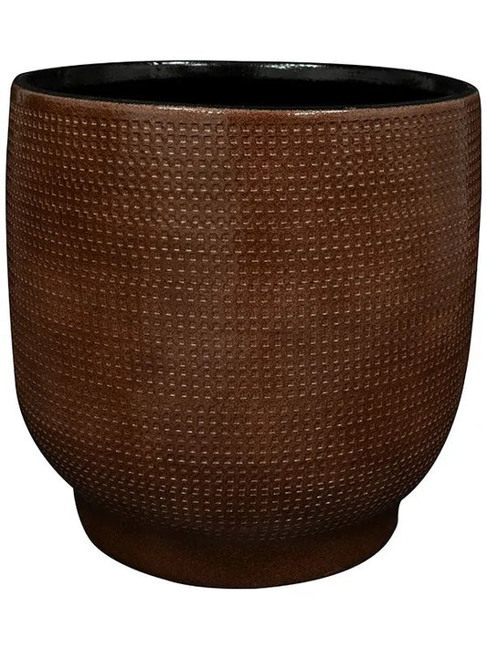 Lykke Plant Pot 25cm Height 22cm Dia Pot Chestnut