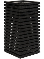 Marrone Orizzontale (with liner) Plant Pot 60cm Height 18cm Dia High Cube Black