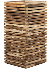 Marrone Orizzontale (with liner) Plant Pot 60cm Height 18cm Dia High Cube Naturel