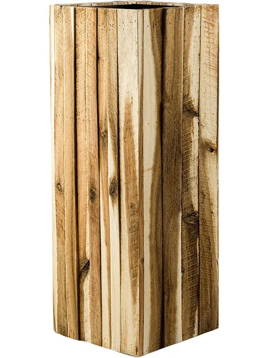 Marrone Verticale (with liner) Plant Pot 60cm Height 18cm Dia High Cube Naturel