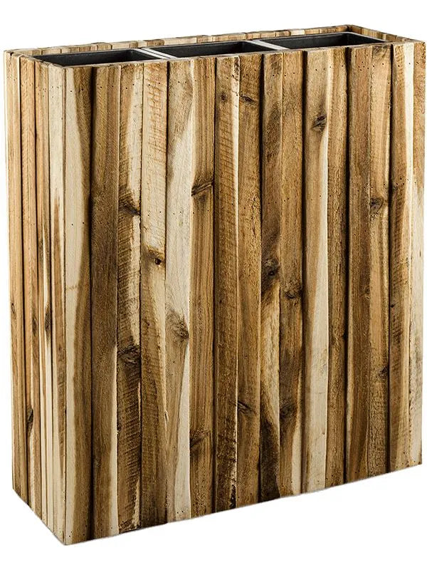 Marrone Verticale (with liner) Plant Pot 76cm Height 18cm Dia Divider Naturel