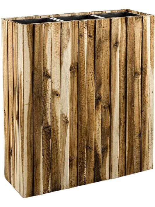 Marrone Verticale (with liner) Plant Pot 76cm Height 18cm Dia Divider Naturel